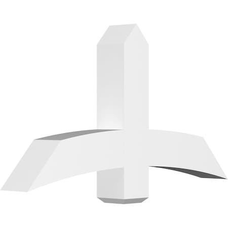 Ekena Millwork Bellingham Architectural Grade PVC Gable Bracket, 48"W x 26"H x 6"D x 6"F, 13/12 Pitch GBP048X26X0606BEL00